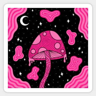 Full Pink Mushroom Sticker